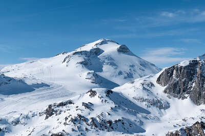 Glacier de la Grande Motte à Tignes en hiver